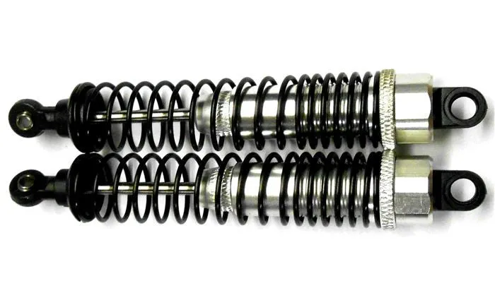 188004S 1/10 Scale 2 Shock Absorber Alloy Aluminium HSP 100mm Long Silver 08041