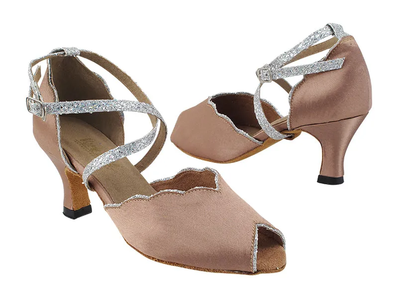 2708 Tan Satin_6 Silver Sparklenet Trim