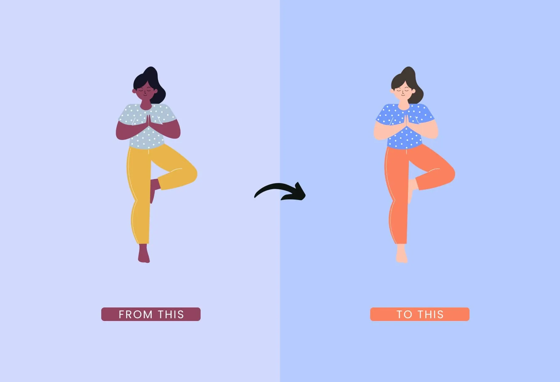 40 Unique Yoga Illustrations Fully Editable in Canva