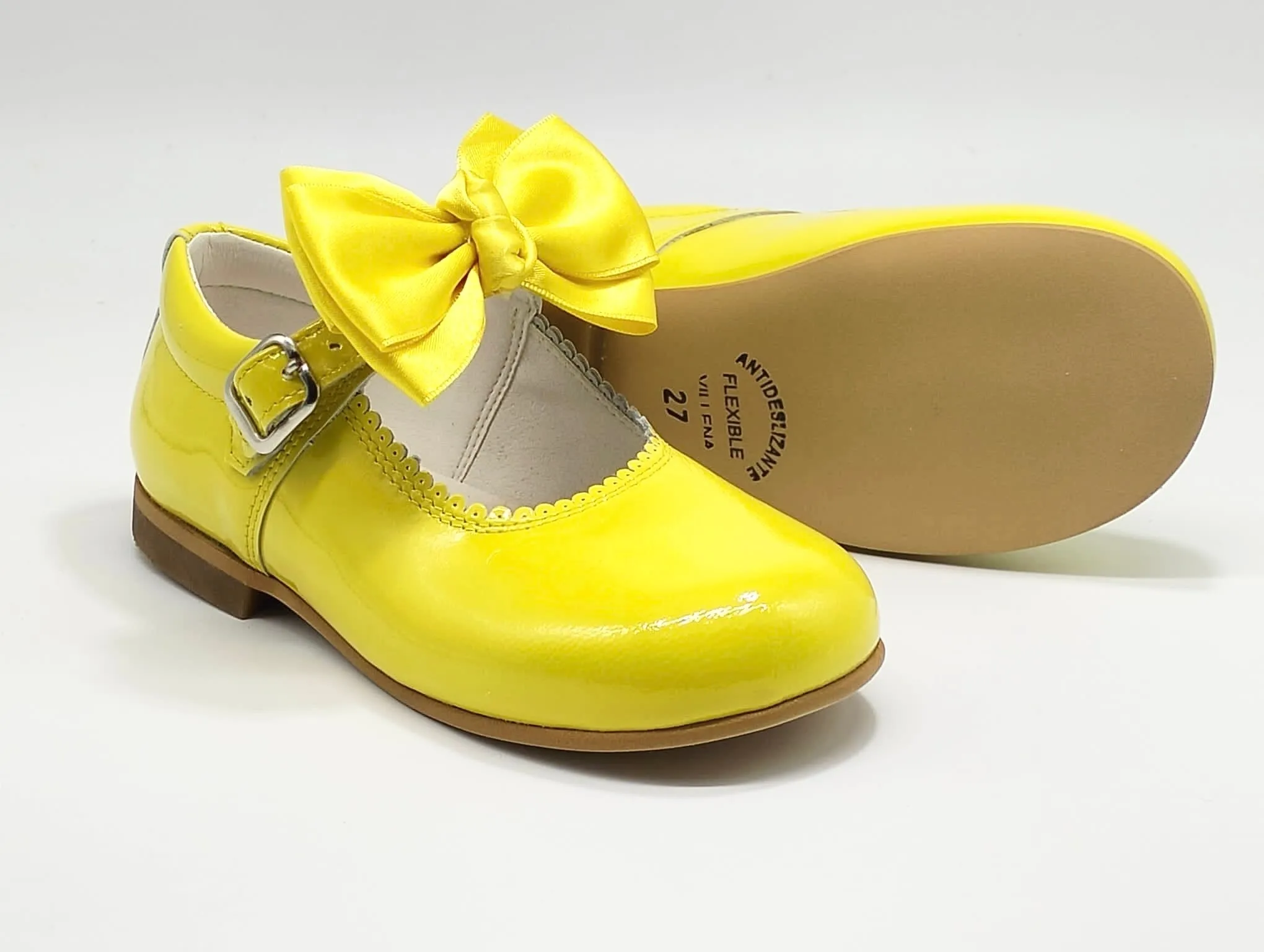 6271 Yellow Lemon Mary Jane No Bow
