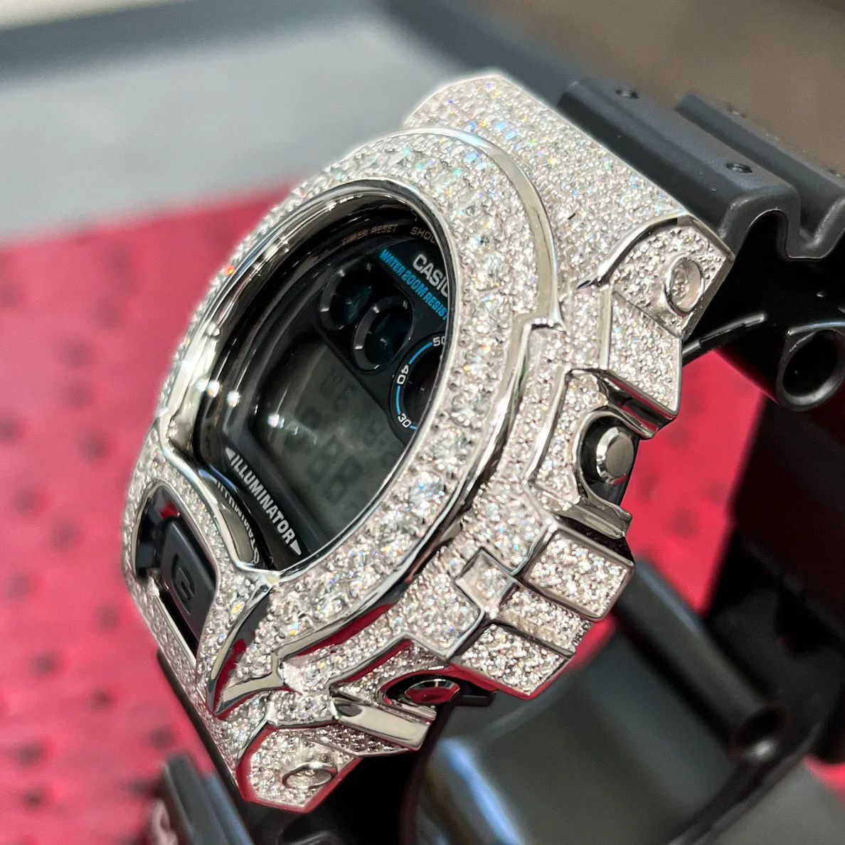 8.30 Carat VVS1 Moissanite G Shock Watch