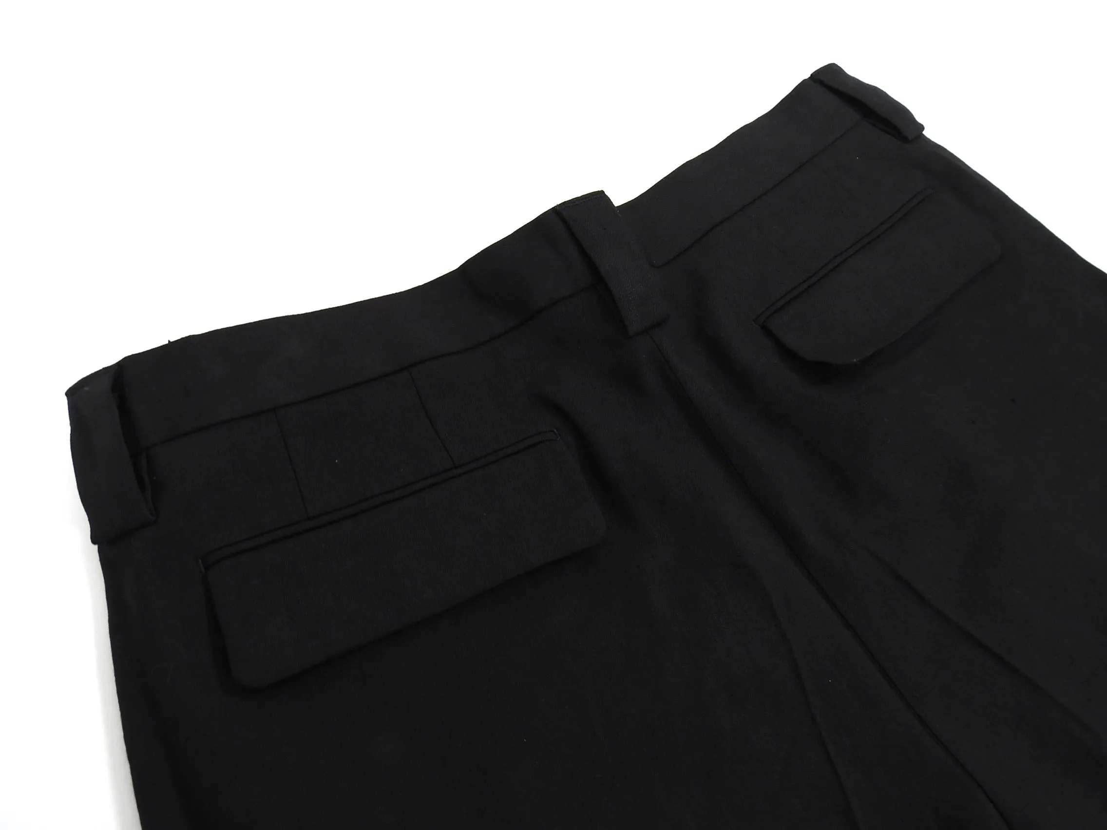 Acne Studios Black Wide Leg S/S 2015 Linen Trouser - 34