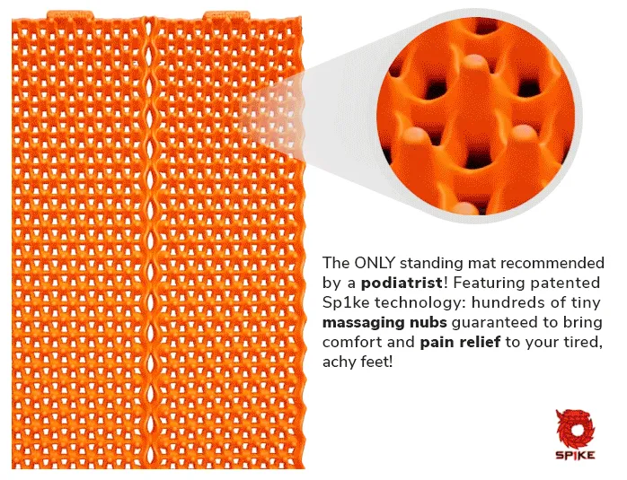 activelife - KONEX Standing Mat, Anti Fatigue Floor Mat, Kitchen Mat, Standing Desk Mat, for Driving, Yoga, Waterproof and Non-Slip, Relieve Joint Pain, 23” x 19"