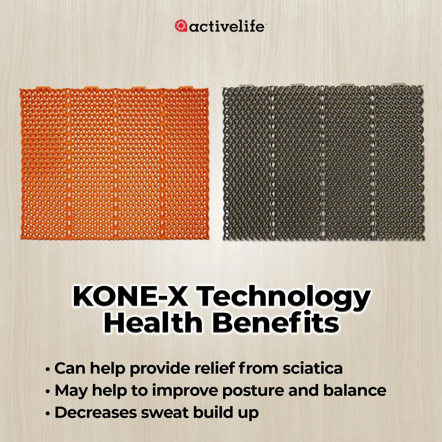 activelife - KONEX Standing Mat, Anti Fatigue Floor Mat, Kitchen Mat, Standing Desk Mat, for Driving, Yoga, Waterproof and Non-Slip, Relieve Joint Pain, 23” x 19"