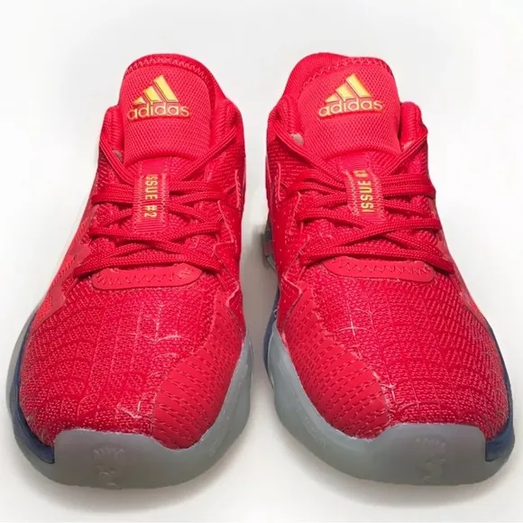 ADIDAS D.O.N. MARVEL ISSUE 2 SPIDER-MAN YOUTH SIZE 3 Scarlet Navy Gold Sneakers