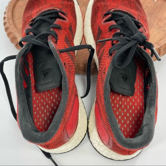 Adidas Pureboost DPR Red Black Running Sneakers Shoes Men's Sz 11.5