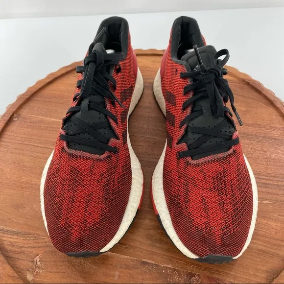 Adidas Pureboost DPR Red Black Running Sneakers Shoes Men's Sz 11.5