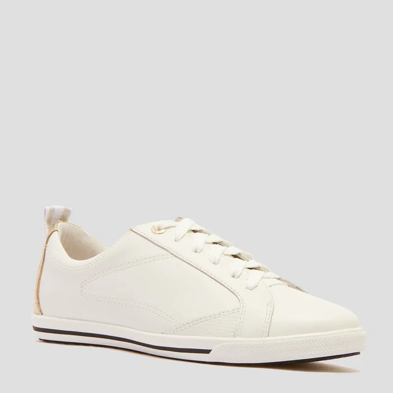 ASHER - WHITE/GOLD LEATHER