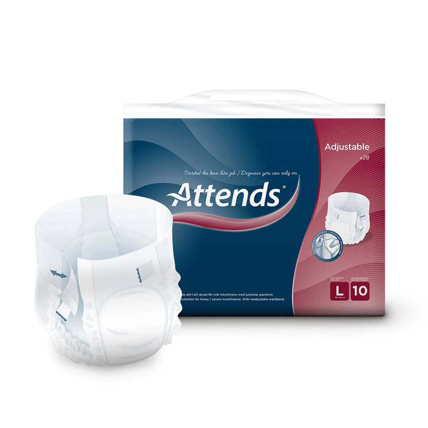 Attends Adjustable All In one Unisex Incontinence Pads