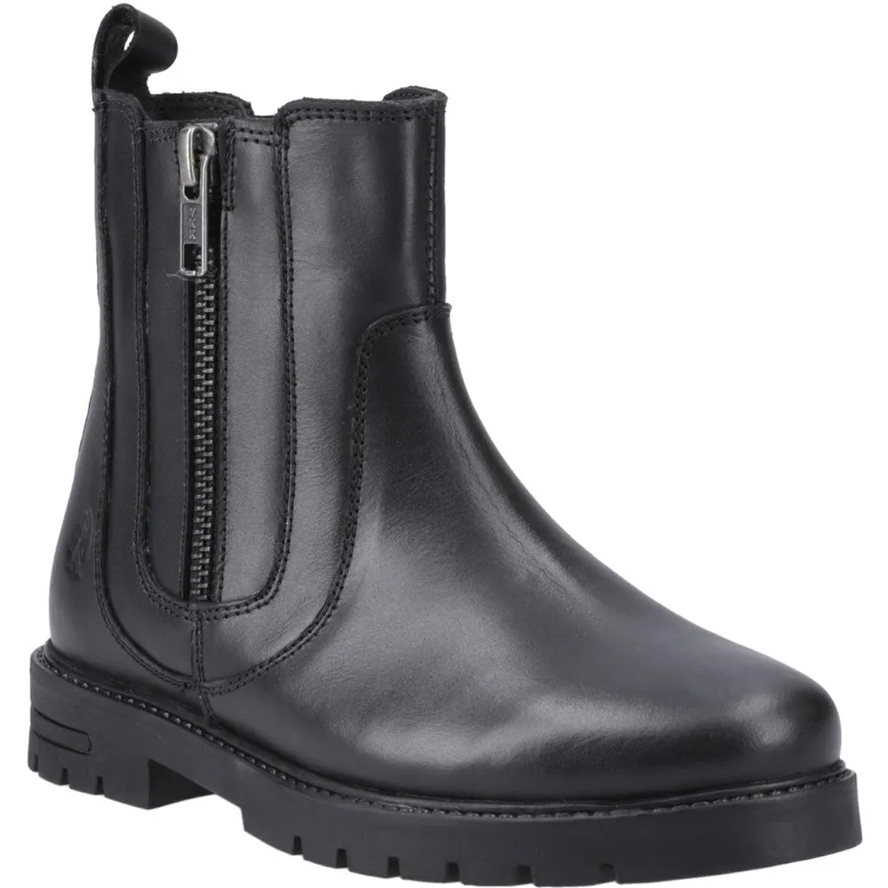 Black Liana Senior School Shoes