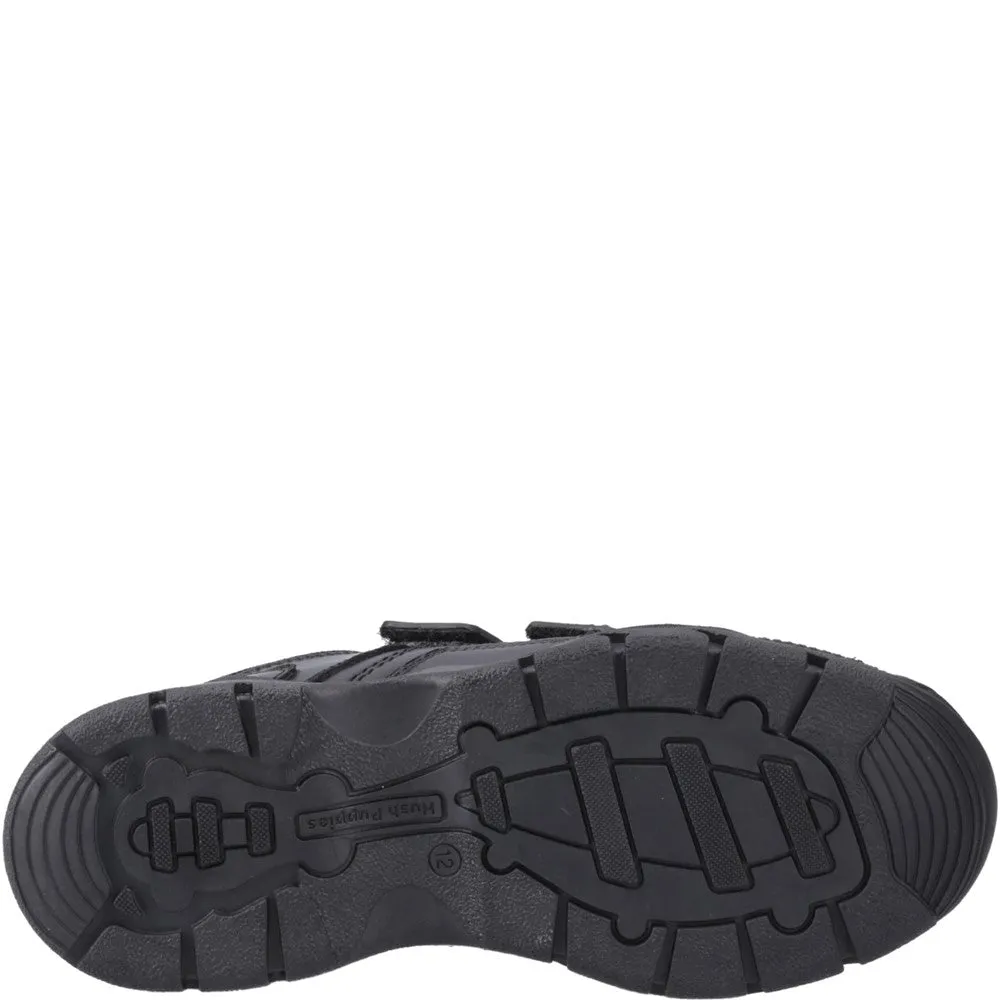 Black Tristen Senior School Shoes