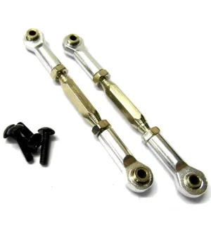 BMT0010S 1/10 Alloy Track Rods Pulling Pull Steering Arm Silver x 2 75mm - 85mm