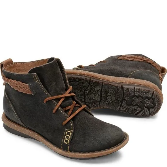 Born Temple Final Boots Dark Gray Distressed Size 10 / EU 42