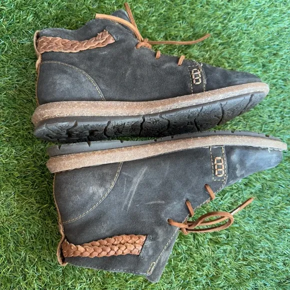 Born Temple Final Boots Dark Gray Distressed Size 10 / EU 42