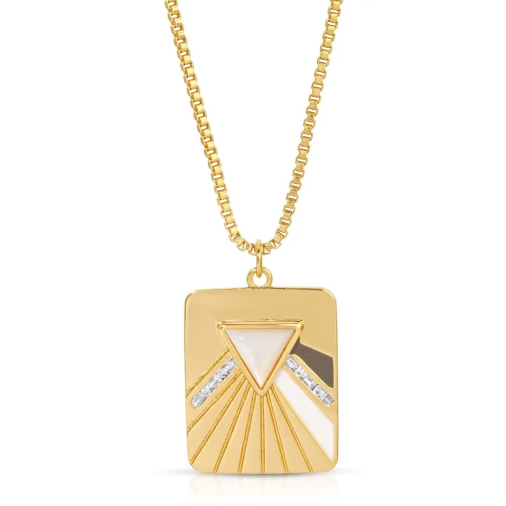 Bright Side Necklace - Grey/White