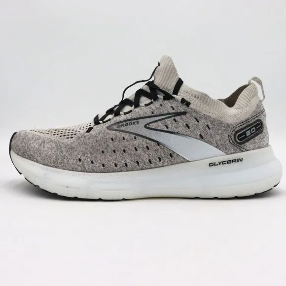 Brooks Glycerin Stealthfit 20 Mens 12.5D Gray Running Shoes Sneakers 1103841D135