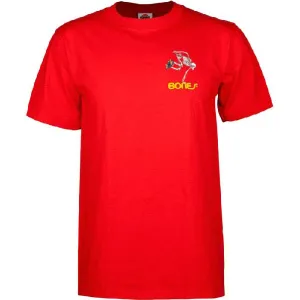 Camiseta Powell Skateboard Skeleton Red