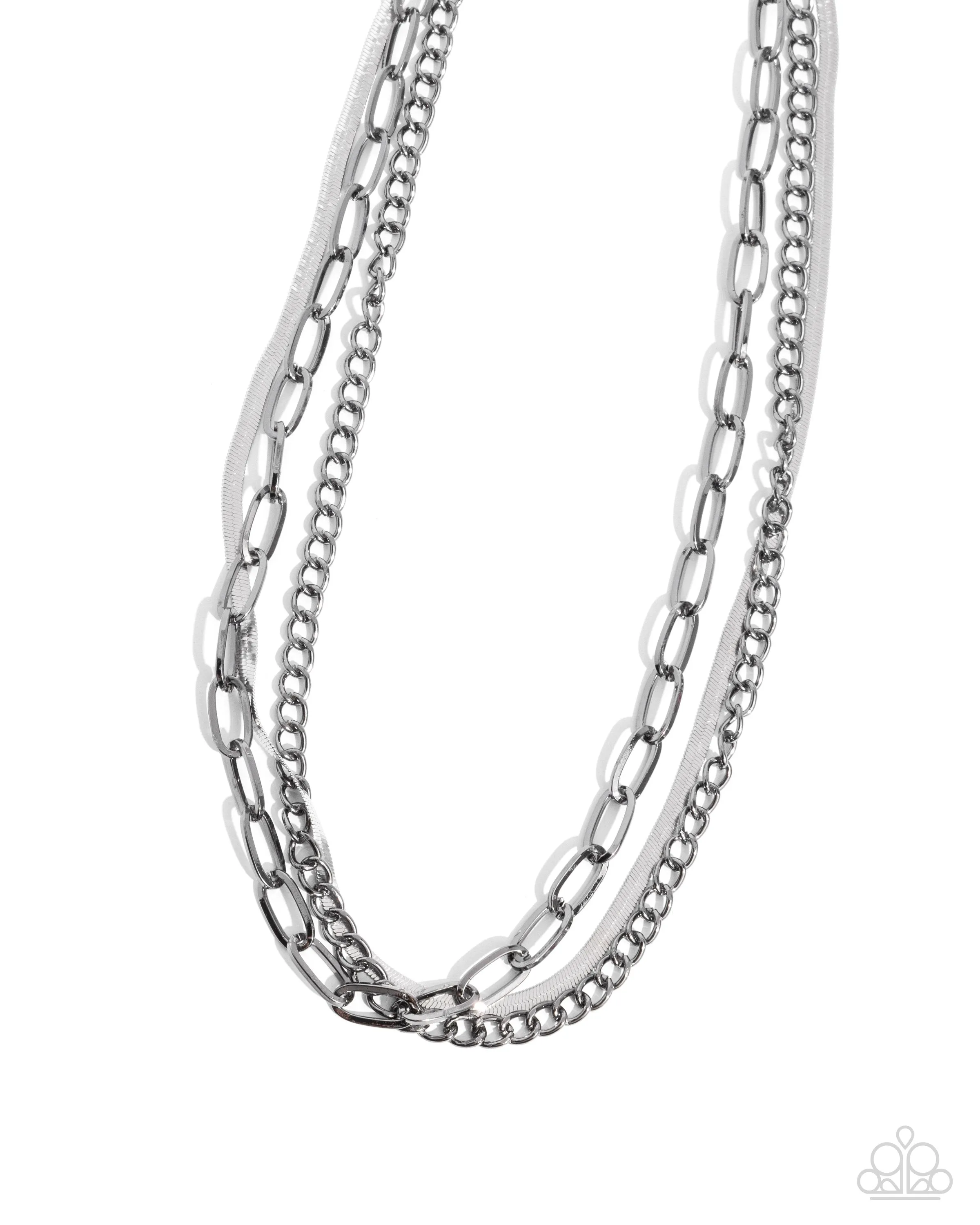 Complete Look - Mismatched Maverick Necklace & Mismatched Mechanic Bracelet - Multi - Mixed Metal Chain set - October 2024 Possible Pop-Up Shop Exclusive