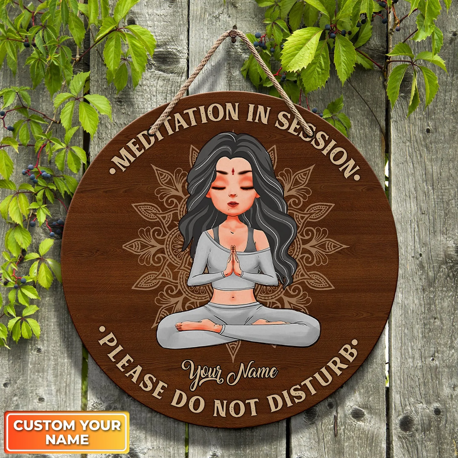 Custom Wooden Sign - Yoga - 1185