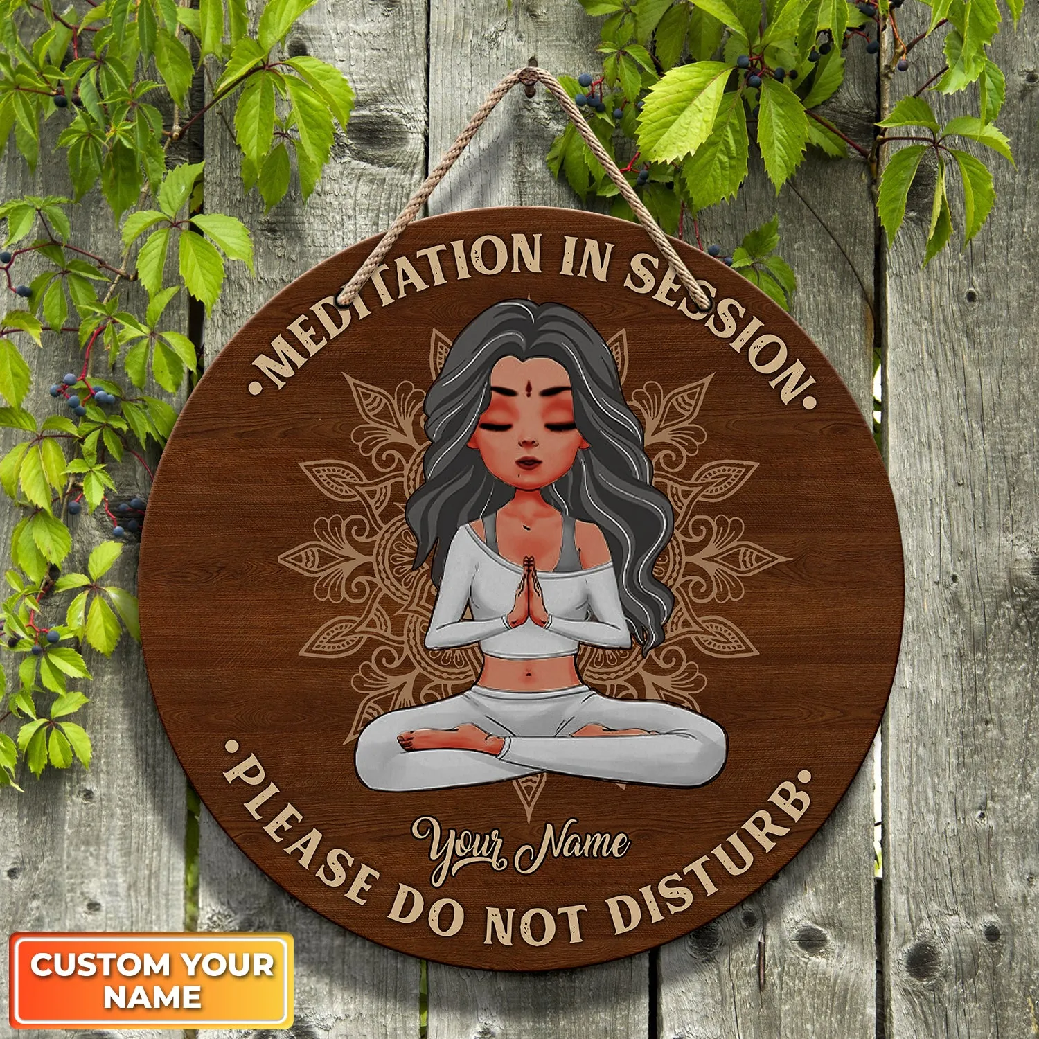 Custom Wooden Sign - Yoga - 1186