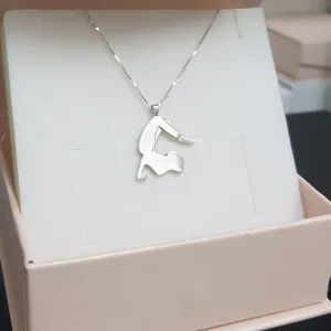 Custom Yoga Pendant Necklace (silver)