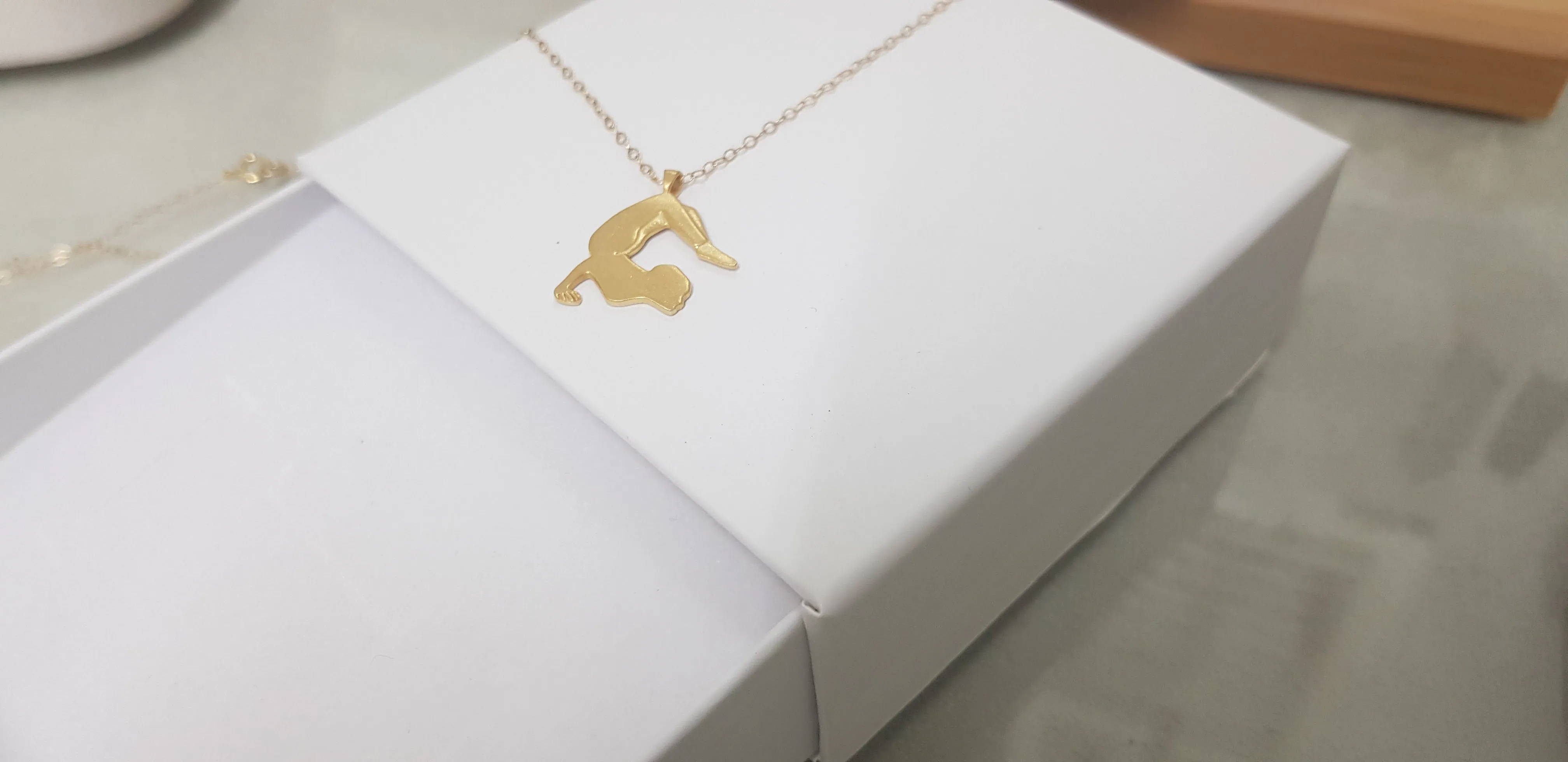 Custom Yoga Pendant Necklace (silver)