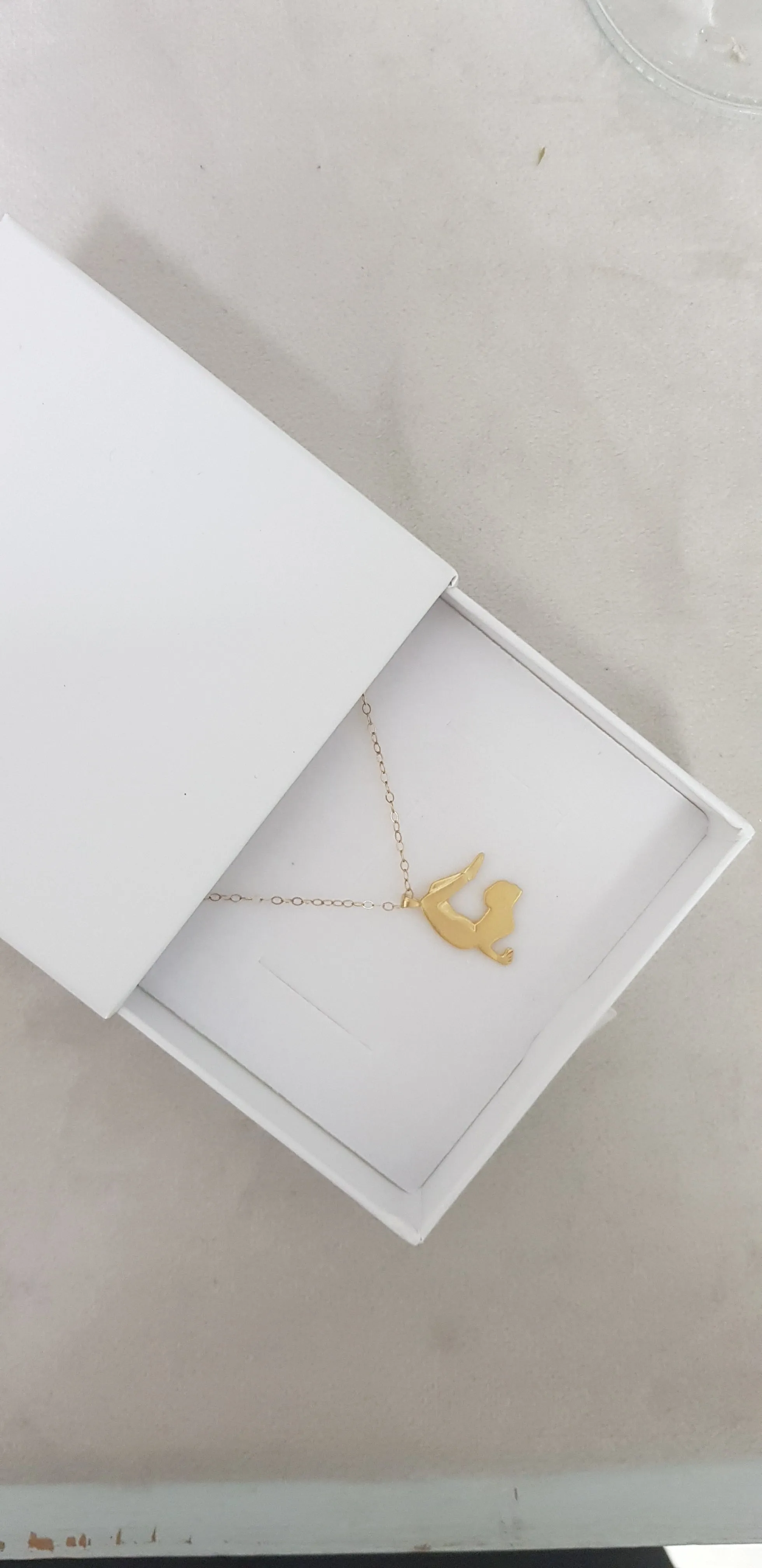 Custom Yoga Pendant Necklace (silver)