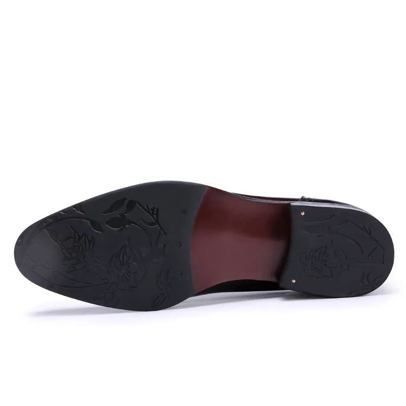 Customized British Lace up Men's Business Formal Leather Shoes Top Layer Cowhide Wedding Shoes Men23107