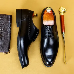 Customized British Lace up Men's Business Formal Leather Shoes Top Layer Cowhide Wedding Shoes Men23107
