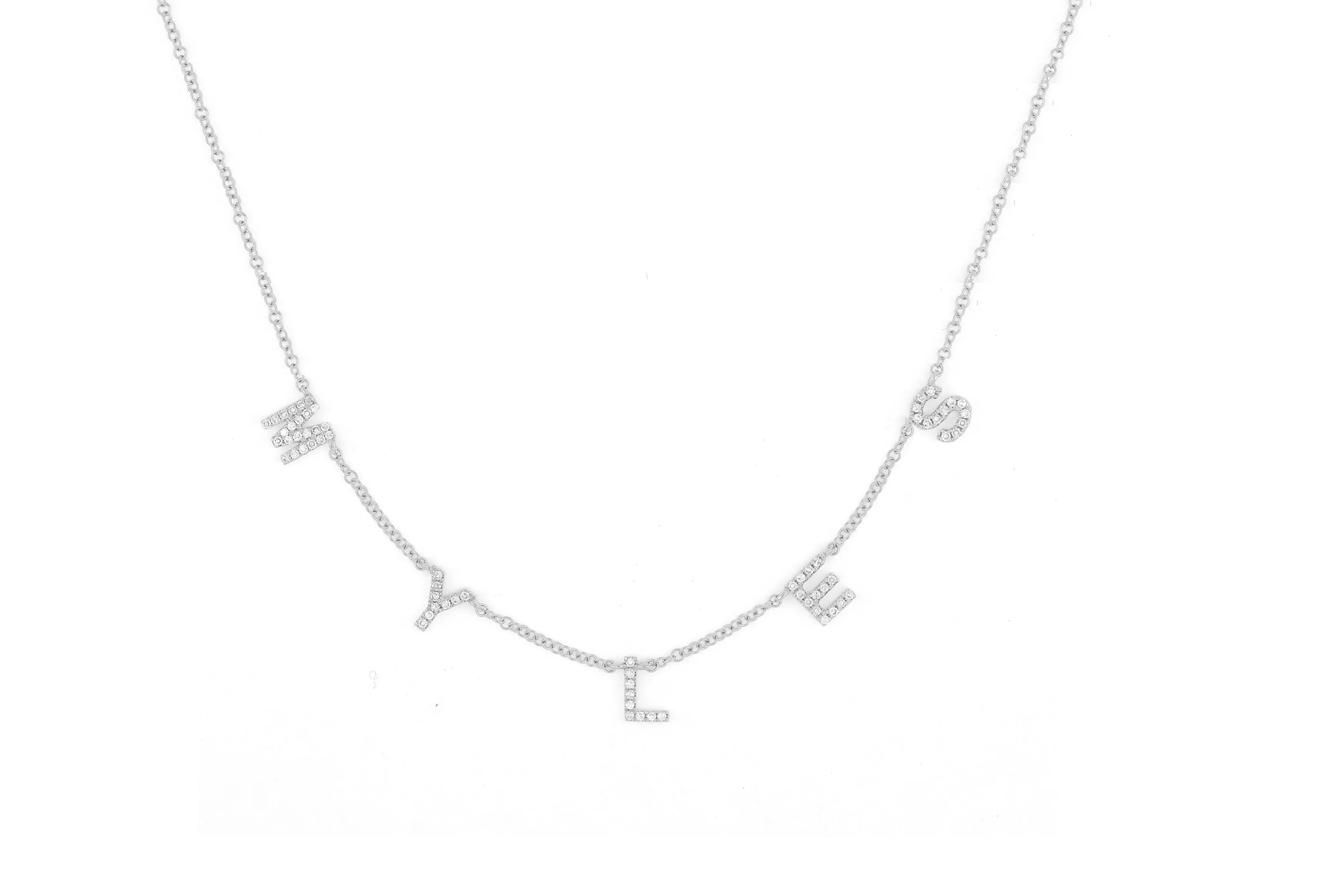 Diamond Multi Initial Necklace