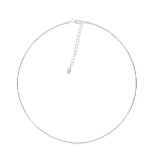 DNA Spring Rhodium Plated Sterling Silver and Diamond Necklace
