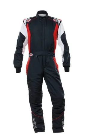 Driving Suit - PRO-TX Series - 1-Piece - SFI 3.2A/5 - Multi-Layer - Fire Retardant Fabric - Black / Red - Large - Each