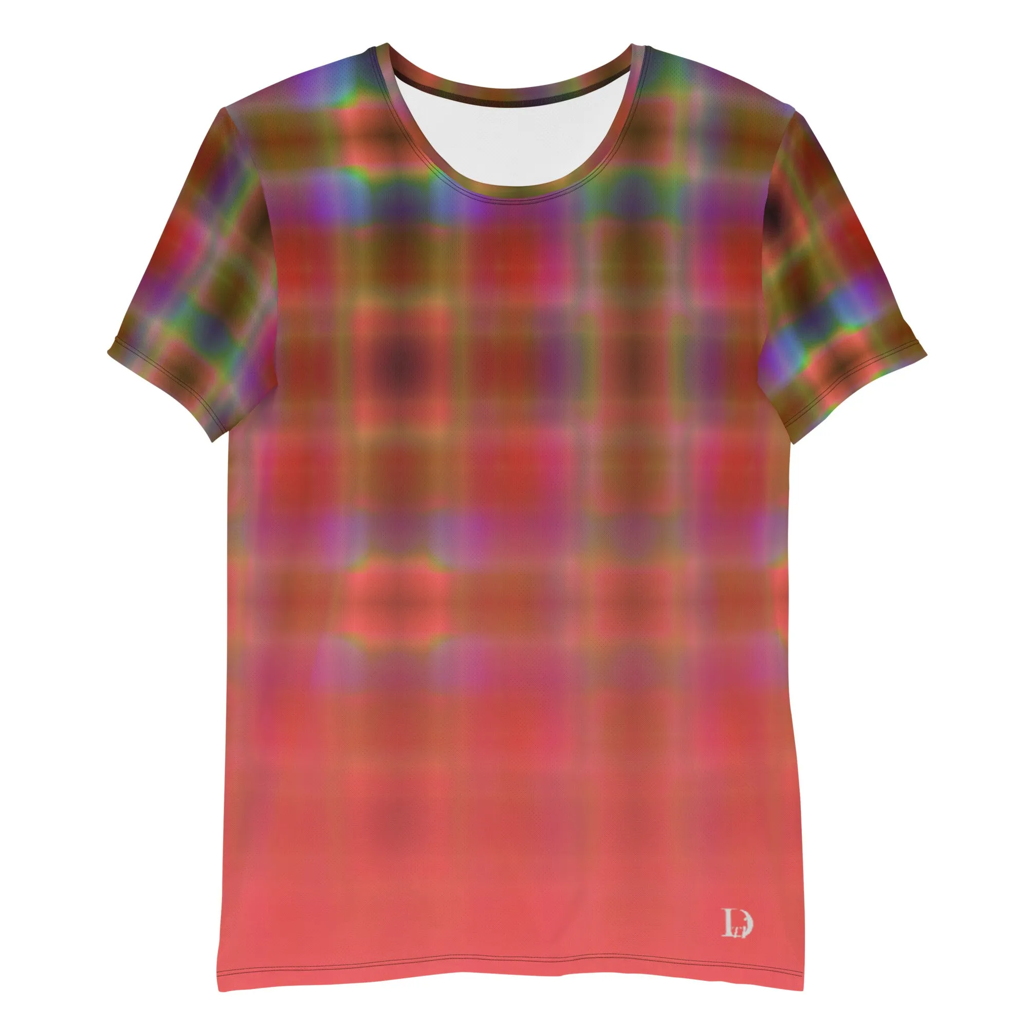 DTI Tartan Coral Men's Athletic T-shirt