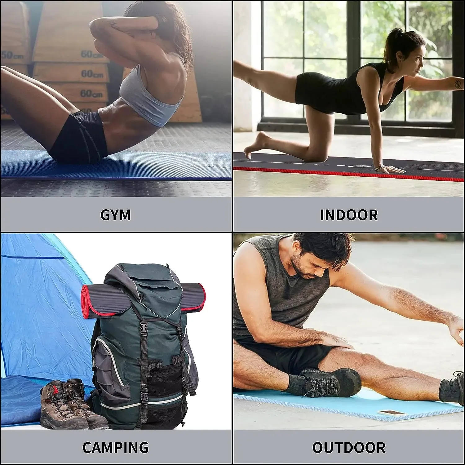 Edge-Protection Yoga Mat (10mm Thick)
