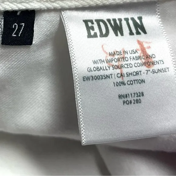 Edwin Cai Tie Dye Denim High Rise White Bermuda Womens Size 27 - NWT‎
