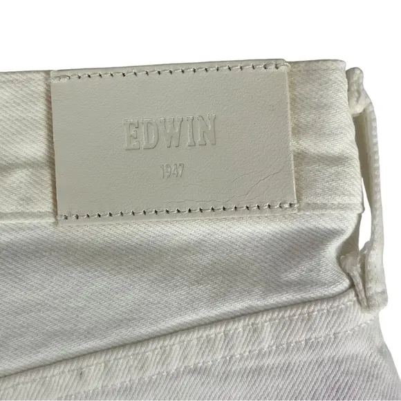 Edwin Cai Tie Dye Denim High Rise White Bermuda Womens Size 27 - NWT‎