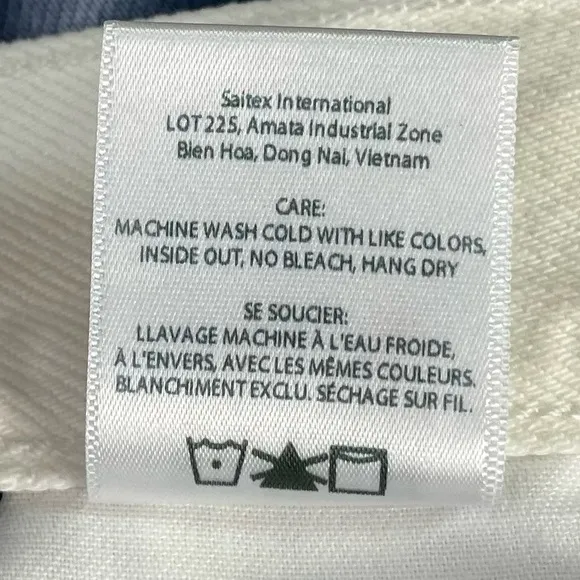 Edwin Cai Tie Dye Denim High Rise White Bermuda Womens Size 27 - NWT‎