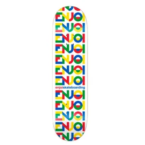 Enjoi All Caps White Hybrid 8" Tabla de Skate