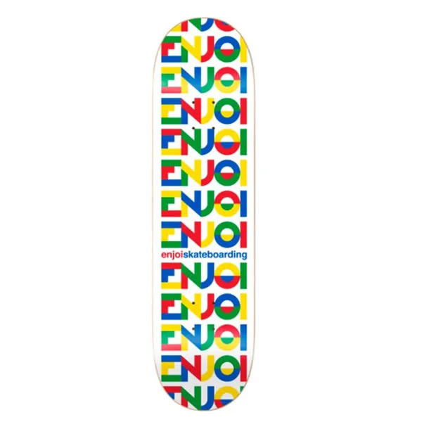 Enjoi All Caps White Hybrid 8" Tabla de Skate