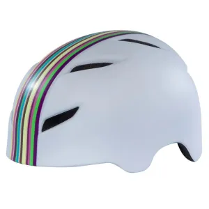 Entity SH15 Urban Bike Helmet - White with stripes