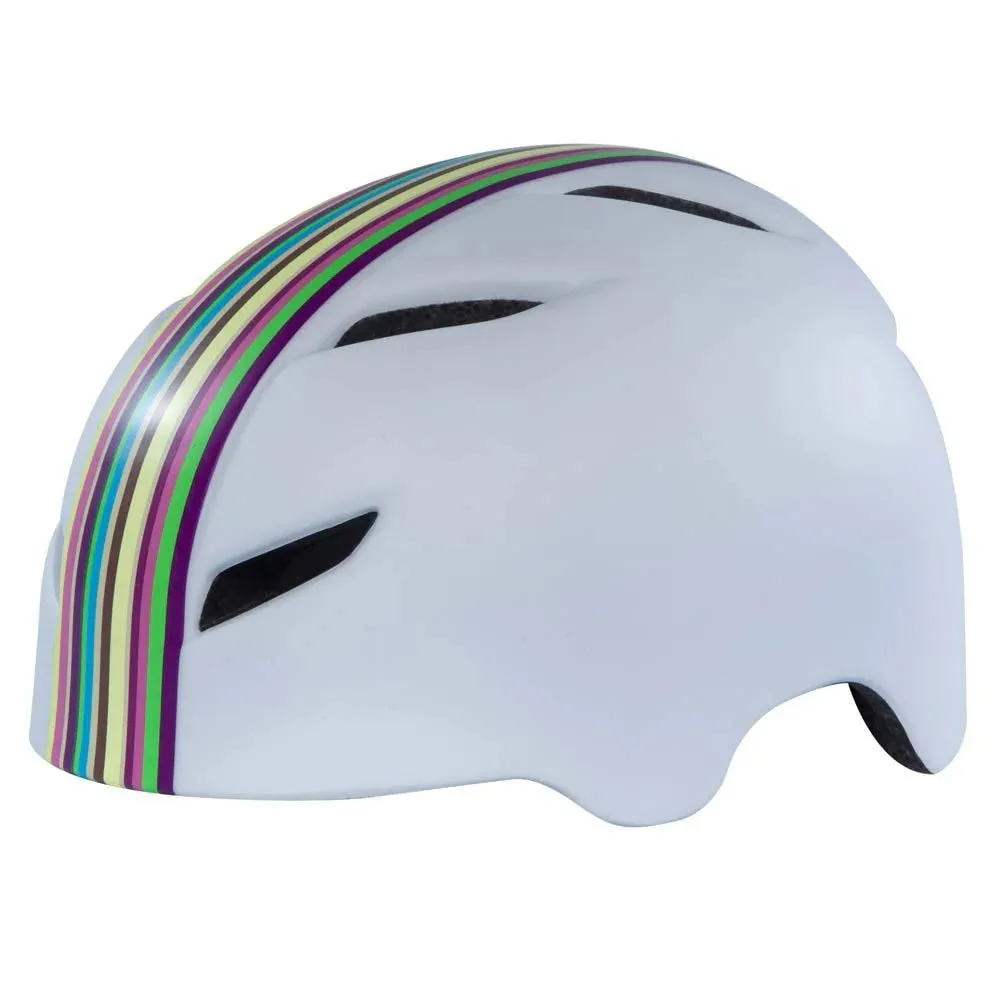 Entity SH15 Urban Bike Helmet - White with stripes