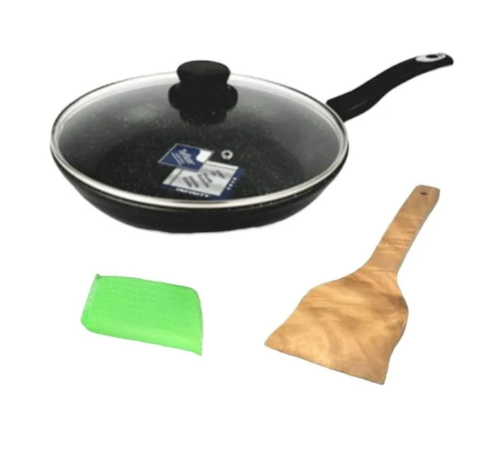 Fig Frypan With Glass Lid Non-Stick 28cm