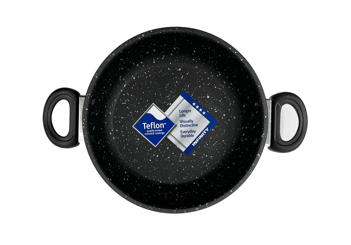 Fig Non Stick 28cm Wok With Glass Lid FIGW28