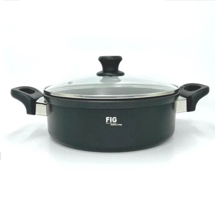 FIG Non-Stick Multipurpose Pan 28cm With Glass Lid