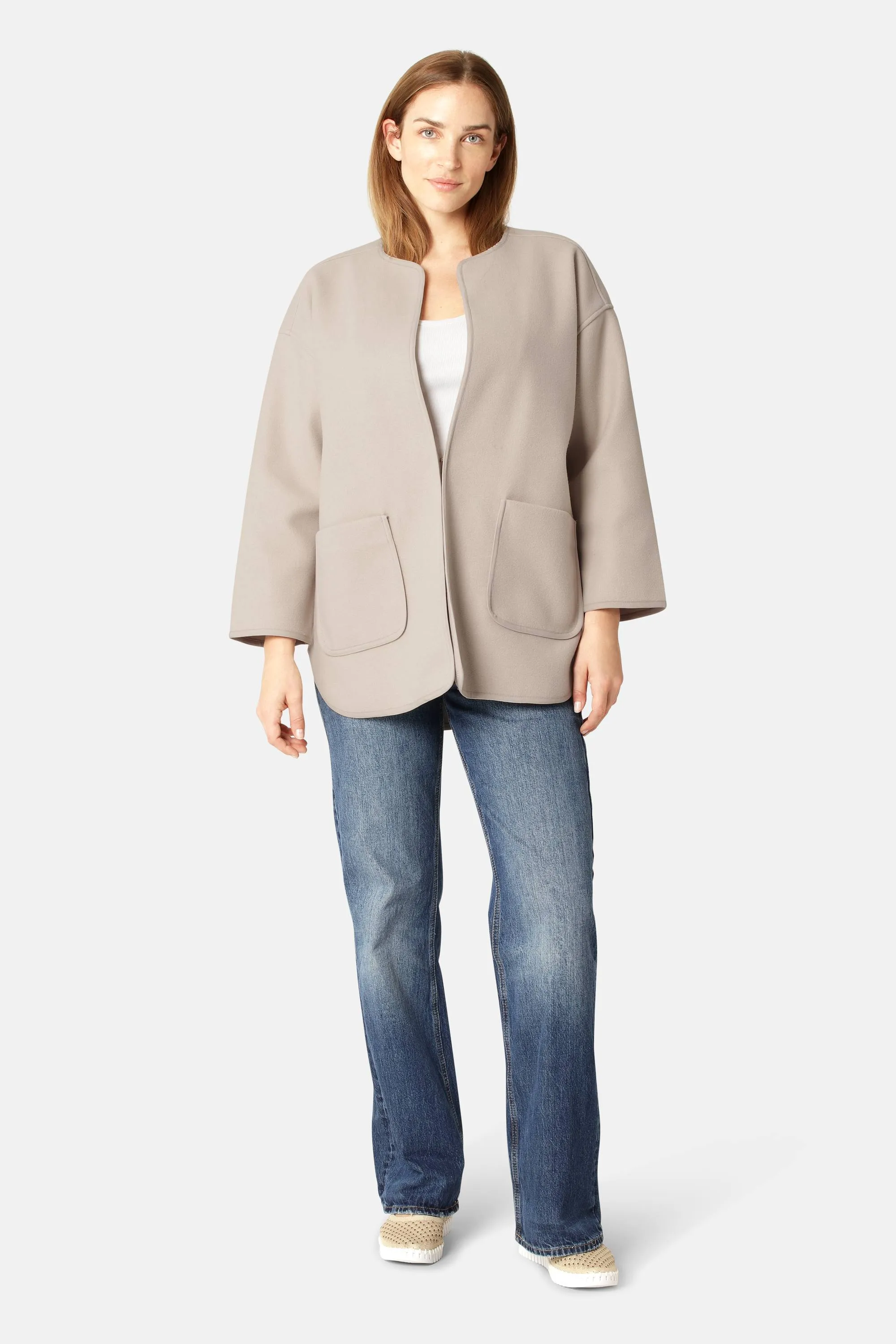 Filtad Casual Jacka - White Pepper