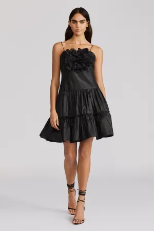 FLORAL APPLIQUE DRESS