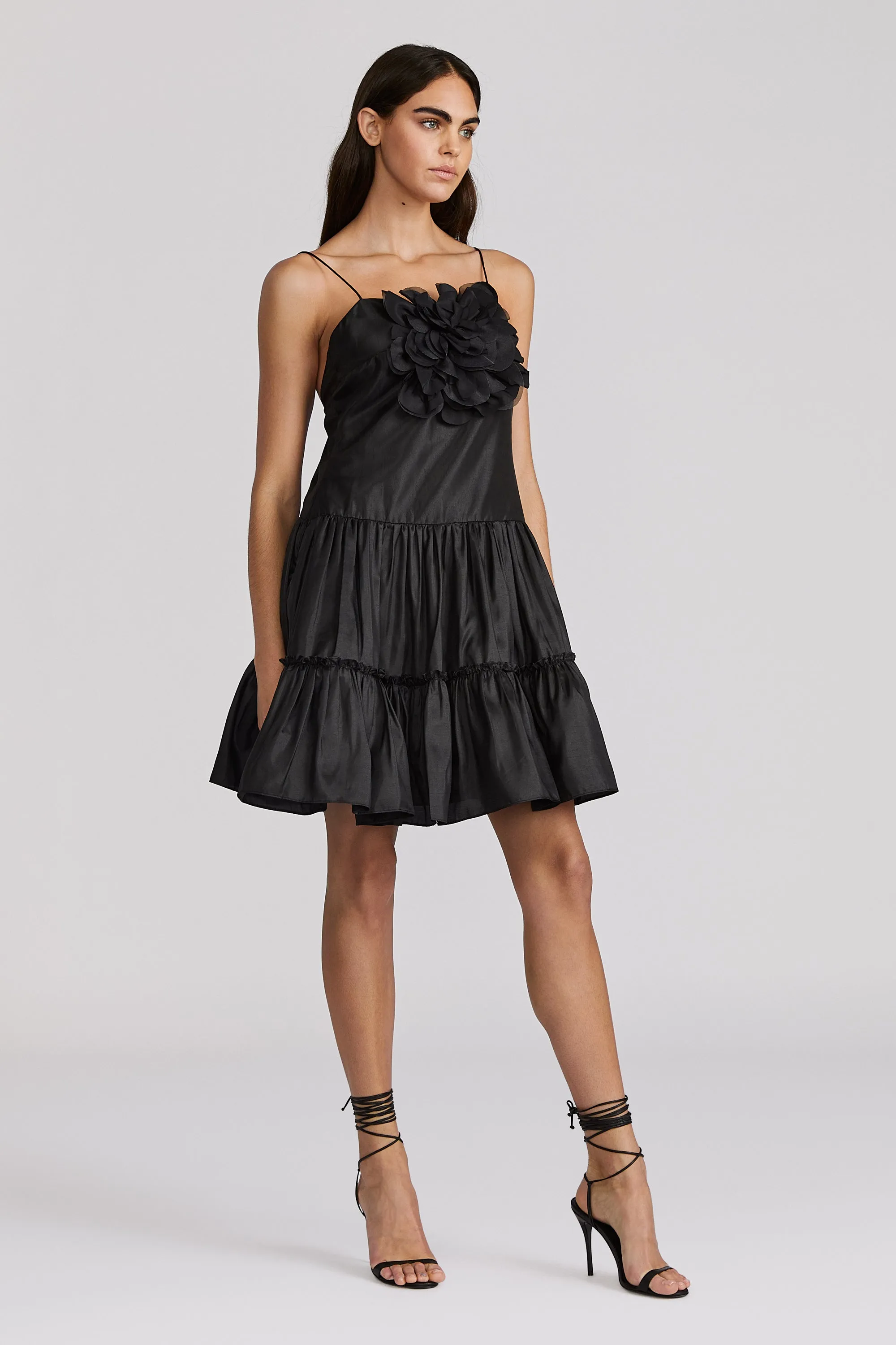 FLORAL APPLIQUE DRESS