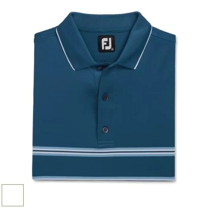 FootJoy Double Band Lisle Knit Collar-Previous Season Style XL Heather Dove Grey (29601)