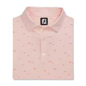 FootJoy School of Fish Print Lisle Self Collar XXL Quartz Pink (29611)