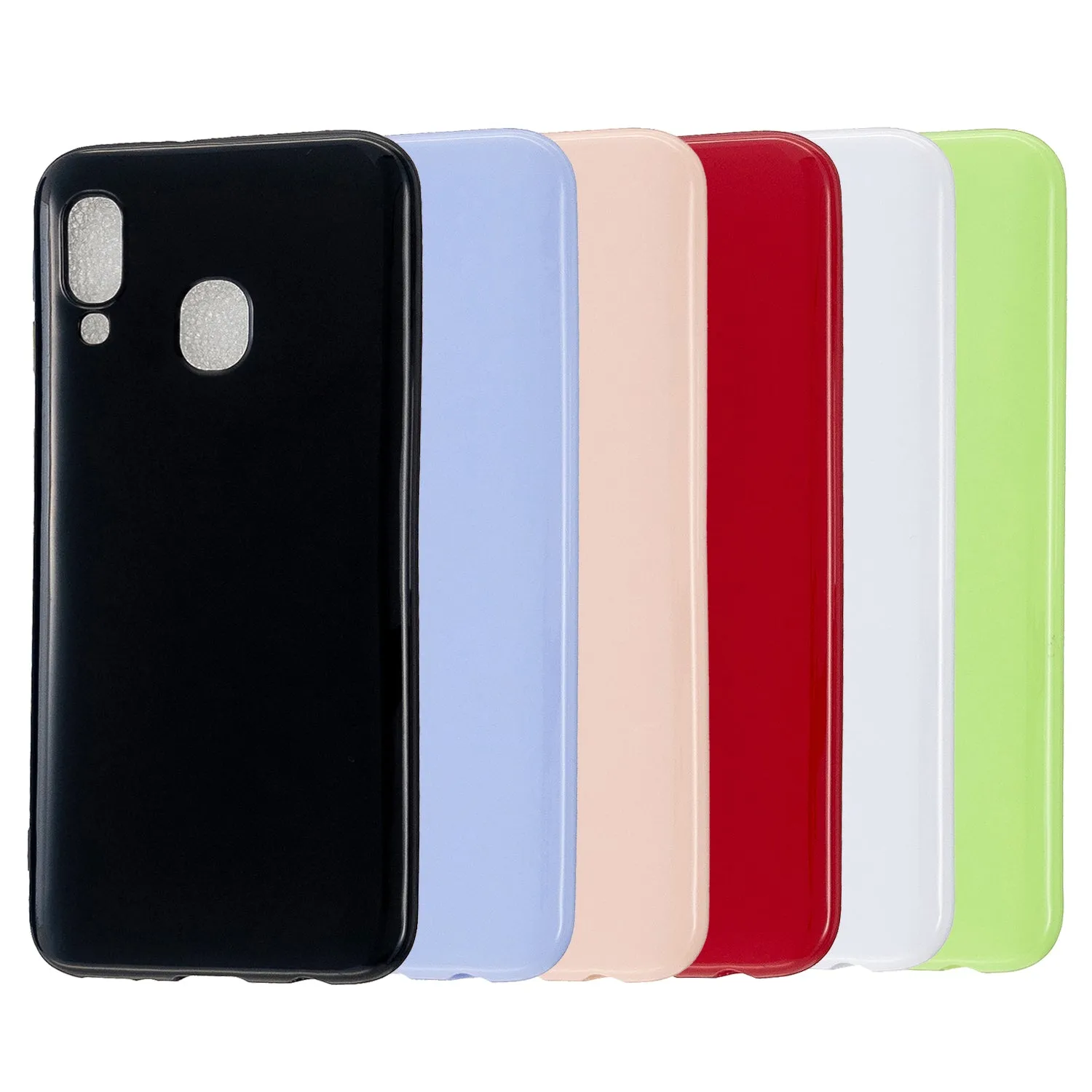 For Samsung A20E/A40/A70 Cellphone Cover Soft TPU Phone Case Simple Profile Scratch Resistant Full Body Protection Shell Rose red